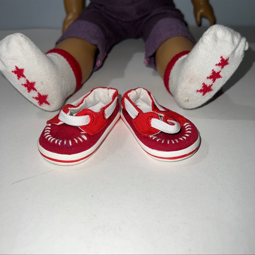 American Girl Socks and Slide on Sneakers